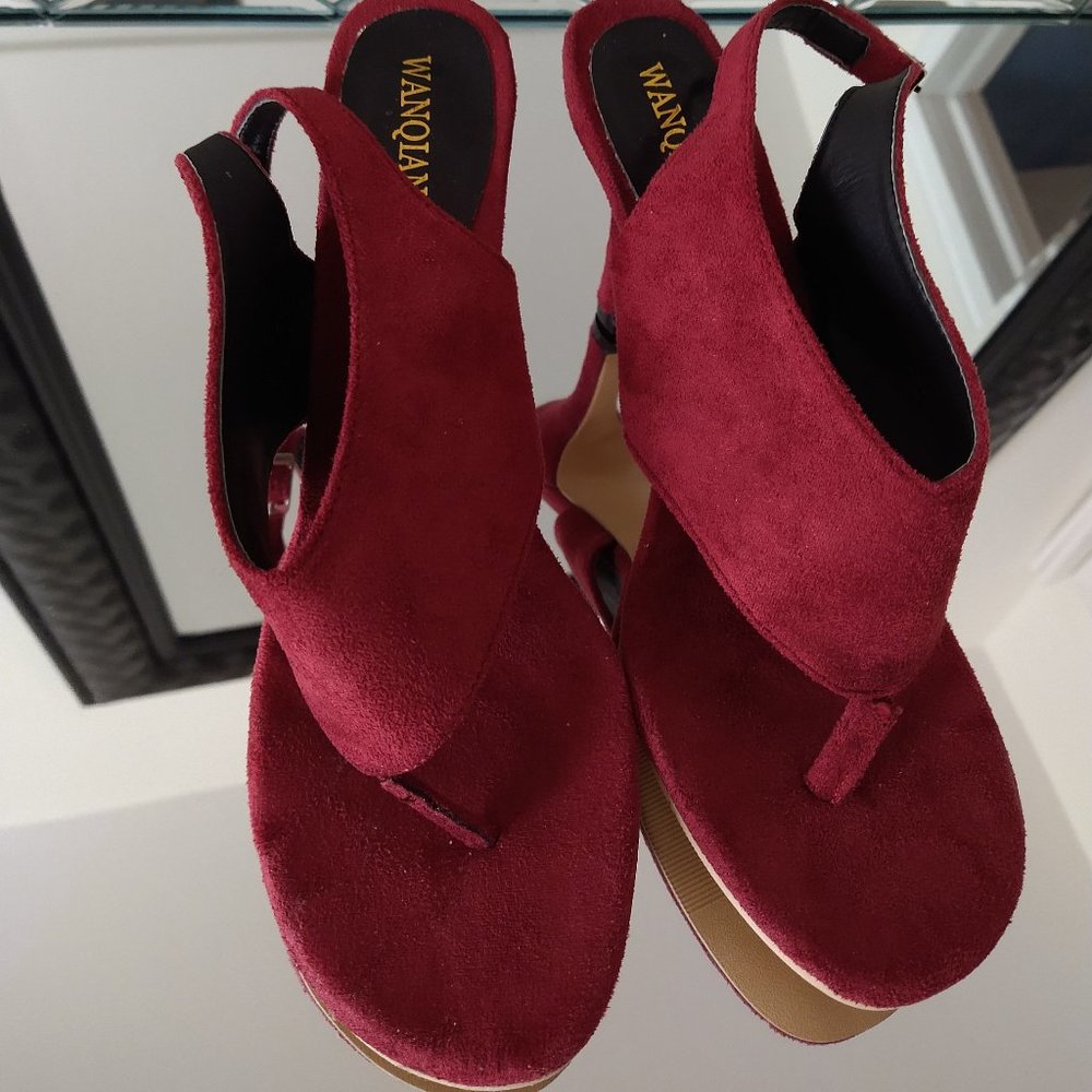 High Heel Strap Thong Sandals